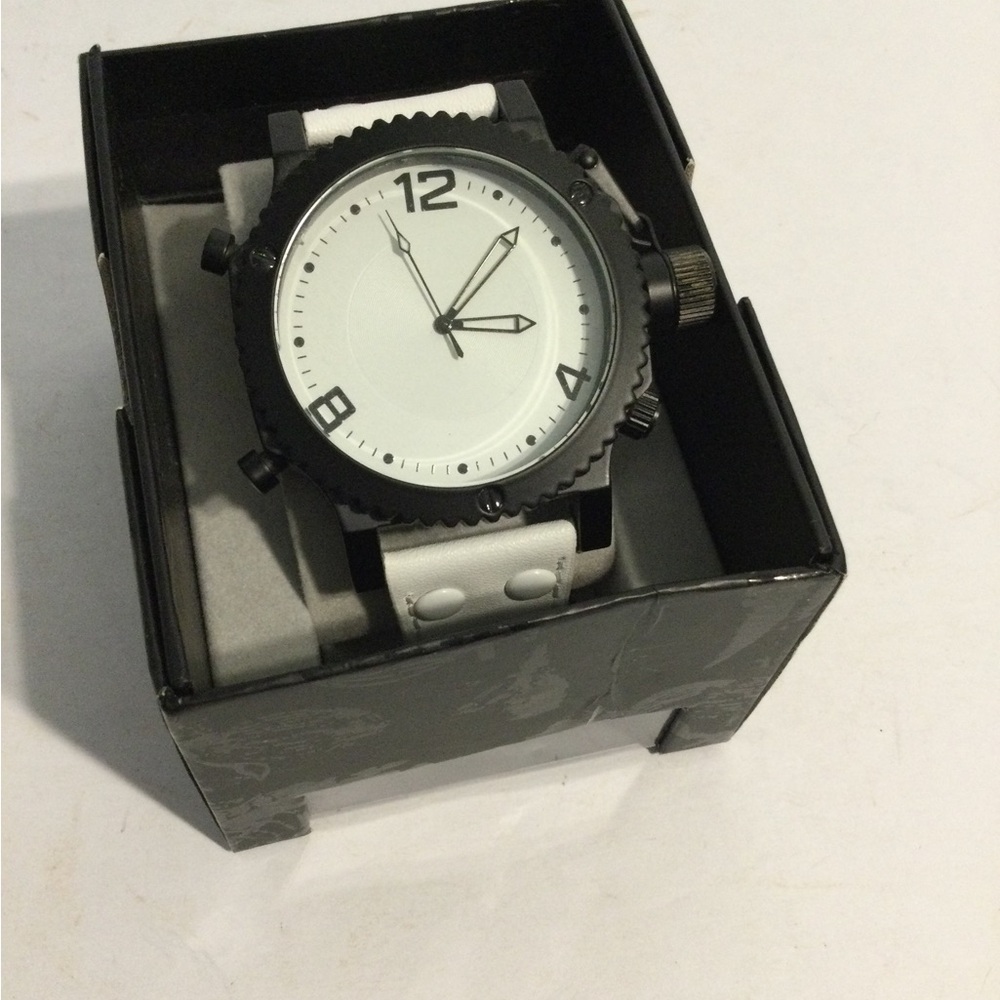 Black and White Men's Watch